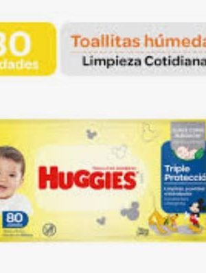 TOALLITAS HUMEDAS HUGGIES CLASICA TRIPLE PROTECCION X 80
